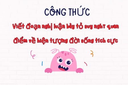 Công thức viết đoạn nghị luận bày tỏ suy nghĩ quan điểm về hiện tượng đời sống tích cực