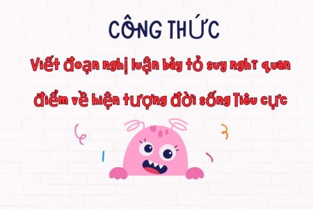 Công thức viết đoạn nghị luận bày tỏ suy nghĩ, quan điểm về hiện tượng đời sống tiêu cực